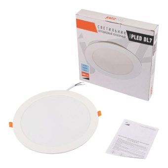 светильник светодиодный pled dl7 24вт 6500к ip54 2040лм wh встраив. бел. pro jazzway 5069121 от магазина Штепсель и батарейка. - фото_4