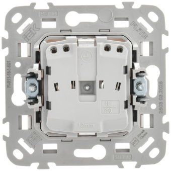 розетка сп flite рс11-1-флб 16а с заземл. без защ. шторок безвинтовое крепление механизм бел. iek fi-r11-16-1-k01 от магазина Штепсель и батарейка. - фото_3