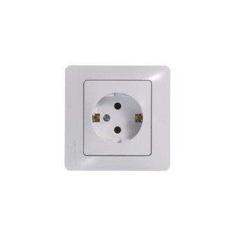 розетка 1-м сп glossa 16а ip20 с заземл. в сборе бел. se gsl000142 от магазина Штепсель и батарейка. - фото_5