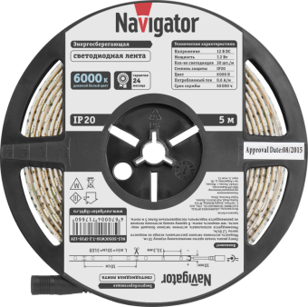 лента светодиодная 71 766 nls-5050cw30-7.2-ip20-12v r5 7.2вт/м (уп.5м) navigator 71766 от магазина Штепсель и батарейка. - фото_3