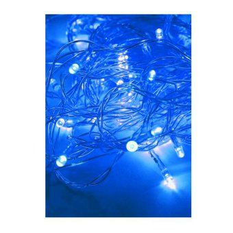 гирлянда светодиодная 100led син. прозр. провод 10.8м (9.3+1.5) 8 режимов мигания ip20 син. космос koc_gir100led_b от магазина Штепсель и батарейка.