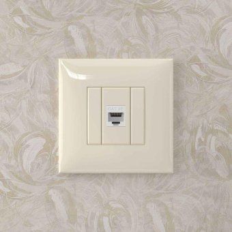 розетка компьютерная 1-м сп avanti "ванильная дымка" rj45 кат.5e без шторок механизм dkc 4405663 от магазина Штепсель и батарейка. - фото_4