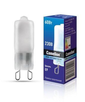 лампа галогенная 60вт капсульная матовая g9 3000к 240в camelion 5557 от магазина Штепсель и батарейка.