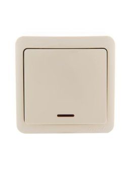 выключатель 1-кл. 1п оп viola 10а ip20 с подсветкой крем. lezard 751-0300-111 от магазина Штепсель и батарейка. - фото_2