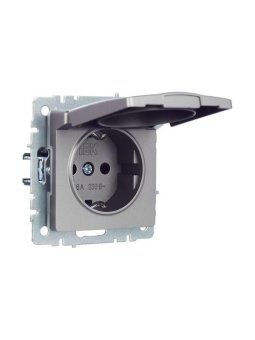 розетка brite рсбш10-3-44-брс 16а ip44 с заземл. защ. шторки с крышкой механизм сталь iek br-r16-16-44-k46 от магазина Штепсель и батарейка. - фото_8