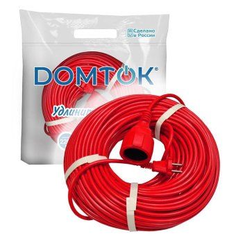 удлинитель-шнур 1х50м без заземл. 10а ip20 2.2квт пвс 2х1 domtok 2505 от магазина Штепсель и батарейка. - фото_3