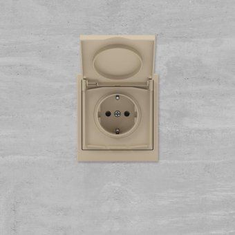 розетка силовая kant ip44 2p+e защ. шторки с крышкой ванильн. марципан dkc 7015013 от магазина Штепсель и батарейка. - фото_6