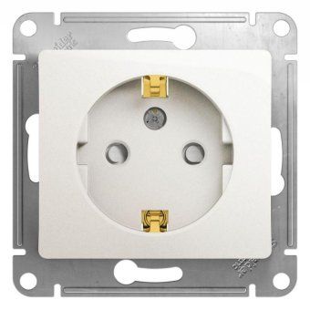 розетка 1-м сп glossa 16а ip20 с заземл. защ. шторки механизм перламутр. se gsl000645 от магазина Штепсель и батарейка.
