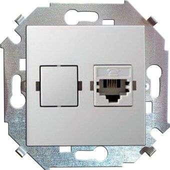 розетка компьютерная сп simon 15 rj45 кат.5e systimax механизм бел. simon 1591598-030 от магазина Штепсель и батарейка.