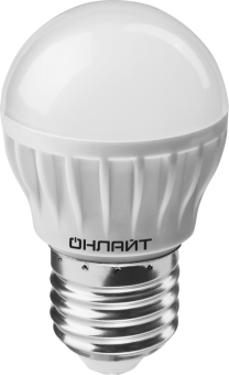 лампа светодиодная 61 138 oll-g45-6-230-6.5k-e27 6вт онлайт 61138 от магазина Штепсель и батарейка.