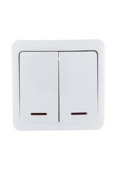 выключатель 2-кл. 1п оп viola 10а ip20 с подсветкой бел. lezard 751-0200-112 от магазина Штепсель и батарейка.