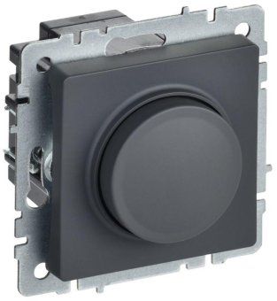 светорегулятор сп brite пов-наж. 600вт сс10-1-0-брг механизм графит iek br-d20-0600-k53 от магазина Штепсель и батарейка.