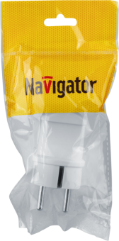 вилка прямая 61 359 nca-pl02-16a-e-wh с заземл. бел. navigator 61359 от магазина Штепсель и батарейка.