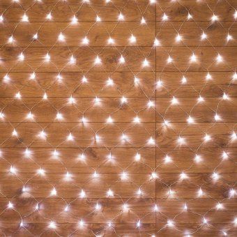 гирлянда светодиодная "сеть" 1.5х1.5м 150led бел. 12вт 220-240в ip20 с контроллером 8 режимов провод пвх прозр. neon-night 215-125 от магазина Штепсель и батарейка.