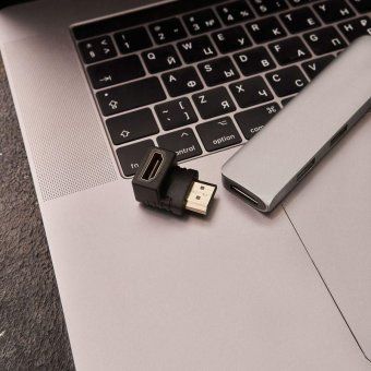переходник аудио гнездо hdmi - штекер hdmi угловой блист. rexant 06-0176-a от магазина Штепсель и батарейка. - фото_2