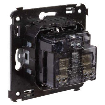 розетка 1-м сп 2мод. avanti "черный квадрат" 16а ip20 2p+e защ. шторки черн. dkc 4402003 от магазина Штепсель и батарейка. - фото_4