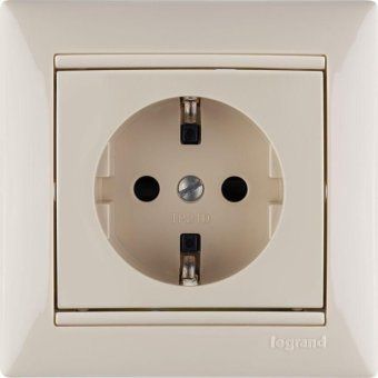 розетка 1-м сп valena 16а ip21 230/250в 2p+e с заземл. защ. шторки на винтах механизм сл. кость leg 774321 от магазина Штепсель и батарейка. - фото_4