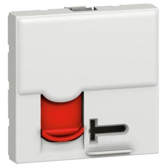 розетка компьютерная сп 2мод. mosaic rj45 кат.6 ftp красн. шторка механизм бел. leg 076595 от магазина Штепсель и батарейка.