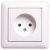 розетка 1-м сп w59 16а ip20 без заземл. без защ. шторок в сборе бел. se rs16-153-18 от магазина Штепсель и батарейка.
