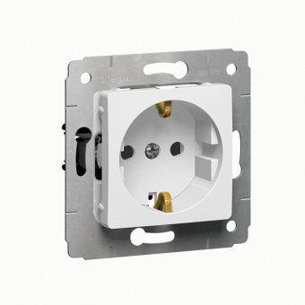 розетка 1-м сп cariva 16а ip20 2p+e защ. шторки немецк. стандарт винтов. клеммы механизм бел. (diy-упак.) leg 695947 от магазина Штепсель и батарейка.