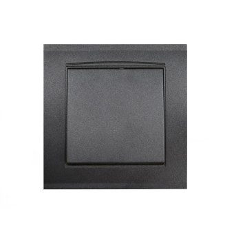 выключатель 1-кл. сп бриллиант 10а ip20 в сборе графит universal 7947366-gr от магазина Штепсель и батарейка.