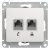 розетка компьютерная + телефонная 2-м сп glossa rj45 + rj11 кат.5e механизм бел. se gsl000185 от магазина Штепсель и батарейка.