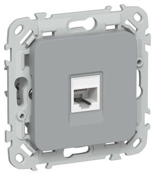 розетка компьютерная сп flite рк5е-1-0-флс rj45 кат.5e utp механизм сер. iek fi-k12-1-k03 от магазина Штепсель и батарейка.