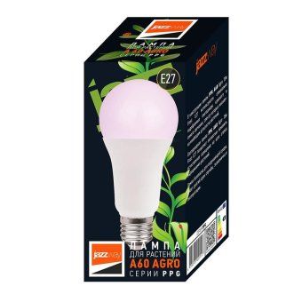 лампа светодиодная ppg a60 agro 15вт а60 грушевидная e27 ip20 для растений красн./син. спектр clear матов. jazzway 5049444 от магазина Штепсель и батарейка. - фото_3