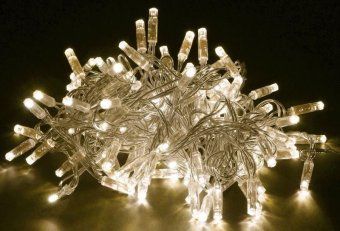 гирлянда "нить" 10м 100led тепл. бел. ip44 провод прозр. 230в с контроллером 8 режимов iek lgdu111-1-100-10-t-s-44 от магазина Штепсель и батарейка.