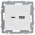 розетка brite рю11-1-браб 18вт usb a+c механизм арктич. бел. iek br-u22-018-k91 от магазина Штепсель и батарейка. - фото_3
