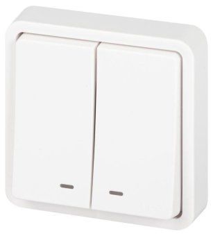 выключатель эксперт 11-1525-01 двойн. с подсветкой ip55 10ах-250в су бел. эра б0063304 от магазина Штепсель и батарейка.