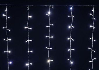 гирлянда "занавес" 1.5х1.5м 160led бел. ip20 провод прозр. 230в транзит iek lgdb201-2-160-l1-t-s-20 от магазина Штепсель и батарейка.