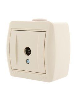розетка телевизионная оконечная tv оп nata 16а ip20 крем. lezard 710-0300-130 от магазина Штепсель и батарейка. - фото_4