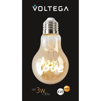 лампа светодиодная филаментная loft 271 a60 3вт 2400к e27 voltega 8580 от магазина Штепсель и батарейка. - фото_6
