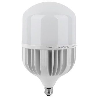 лампа светодиодная высокомощная led hw 100вт t матовая 6500к холод. бел. e27 10000лм 140-265в с адаптером e40 угол пучка 200град. pf>/=09 (замена 1000вт) osram 4058075577015 от магазина Штепсель и батарейка.