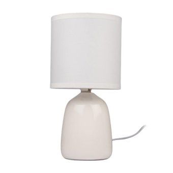 светильник настольный jh2-02-wh e14 ip20 130х130х255мм керамика; ткань; pvc-пластик бел. jazzway 5062313 от магазина Штепсель и батарейка.