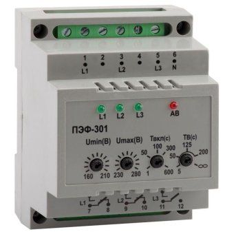 реле выбора фаз optidin пэф 301 ухл3.1 кэаз 114066 от магазина Штепсель и батарейка.