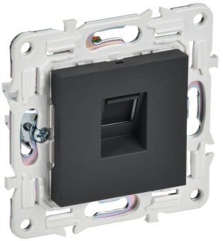 розетка компьютерная rj45 кат.5e skandy sk-k01g графит iek sk-k10-1-k53 от магазина Штепсель и батарейка.