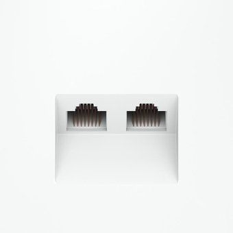 розетка компьютерная 2-м сп s70 rj45 + rj45 кат.6 механизм бел. матов. voltum vls060202 от магазина Штепсель и батарейка. - фото_3