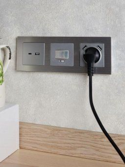 розетка brite usb a+c 18вт рю11-1-бра механизм алюм. iek br-u22-018-k47 от магазина Штепсель и батарейка. - фото_8