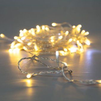 гирлянда светодиодная "нить" 10м 75led тепл. бел. 1.7вт 230в ip44 эффект мерцания провод прозр. neon-night 305-526 от магазина Штепсель и батарейка. - фото_10
