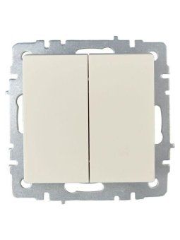 выключатель проходной 2-кл. сп brite вс10-2-6-бркр 10а механизм беж. iek br-v22-0-10-k10 от магазина Штепсель и батарейка. - фото_2