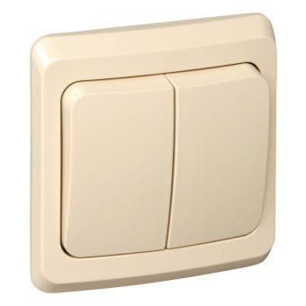выключатель 2-кл. сп этюд 10а ip20 с подсветкой крем. se bc10-006k от магазина Штепсель и батарейка.