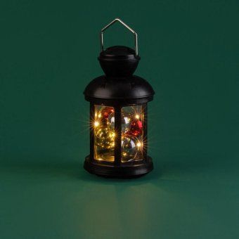 фонарь декоративный 12х12х20.6см с шариками тепл. бел. корпус черн. neon-night 513-061 от магазина Штепсель и батарейка. - фото_9