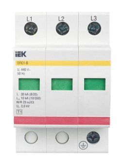 ограничитель перенапряжения опс1-b 3p iek mop20-3-b от магазина Штепсель и батарейка. - фото_3