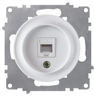 розетка компьютерная 1-м сп florence rj45 кат.5e механизм бел. (1e20701300) onekeyelectro 2172770 от магазина Штепсель и батарейка.