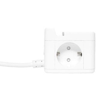 удлинитель "куб" 2х1.3м usb + 2type c с быстрой зарядкой подставкой под телефон и ночником 1кв.мм ekf uba-cub-2-fc от магазина Штепсель и батарейка.