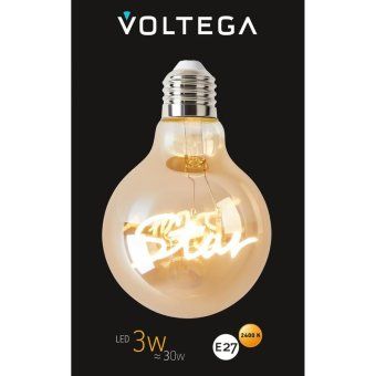 лампа светодиодная филаментная loft 271 g80 3вт 2400к e27 voltega 8583 от магазина Штепсель и батарейка. - фото_6