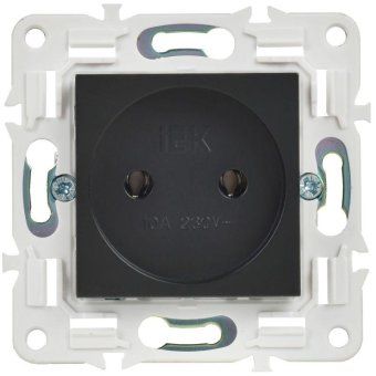 розетка skandy 10а без заземл. без защ. шторок sk-r02bl черн. iek sk-r10-10-k02 от магазина Штепсель и батарейка. - фото_2