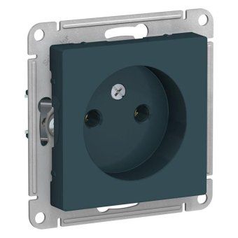 розетка 1-м сп atlasdesign 16а ip20 без заземл. без защ. шторок механизм изумруд se atn000841 от магазина Штепсель и батарейка.